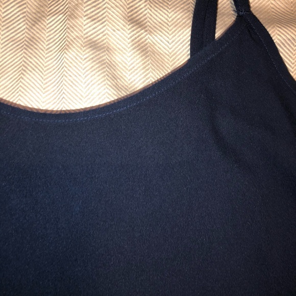 Navy Blue Flowy Strapped Top - Picture 2 of 2